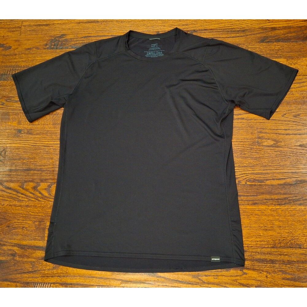 Patagonia Black Capilene Short Sleeve Shirt Men's Size XL